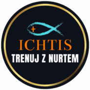 ichtis: trenuj z nurtem. Logo platforma z ćwiczeniami online